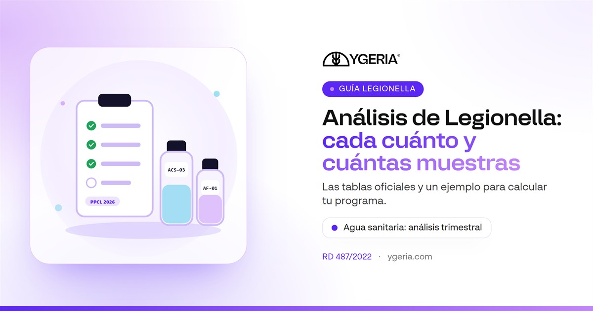 Análisis de Legionella: cada cuánto se hace y cuántas muestras tomar