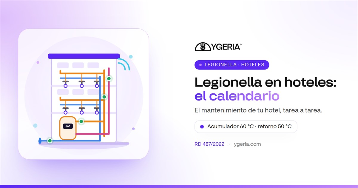 Legionella en hoteles: el calendario de mantenimiento, tarea a tarea